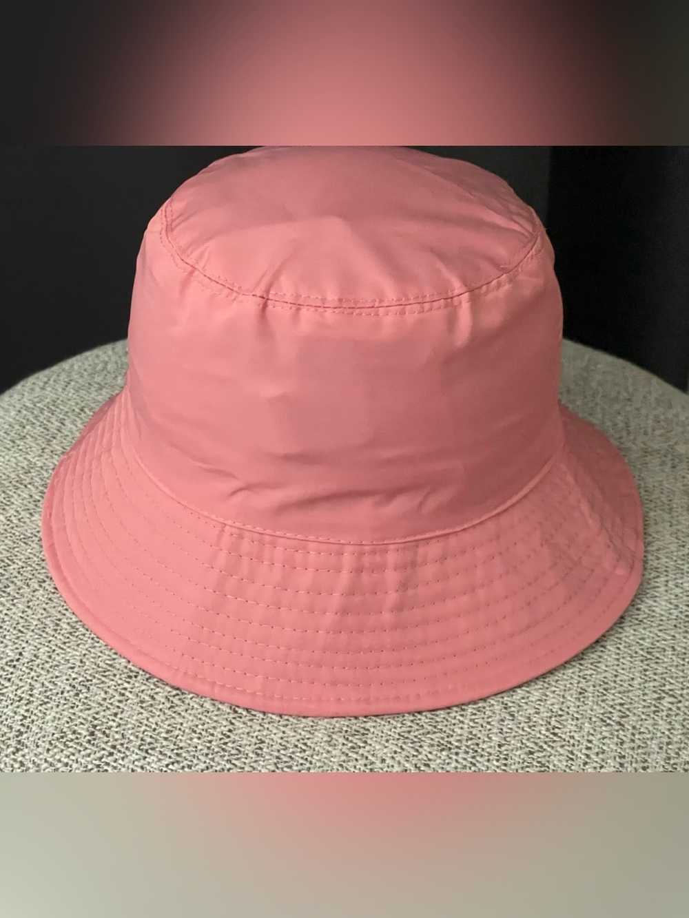 Prada Pink Re-Nylon Bucket Hat with Logo Plaque size Medium - Picture 4 of 6